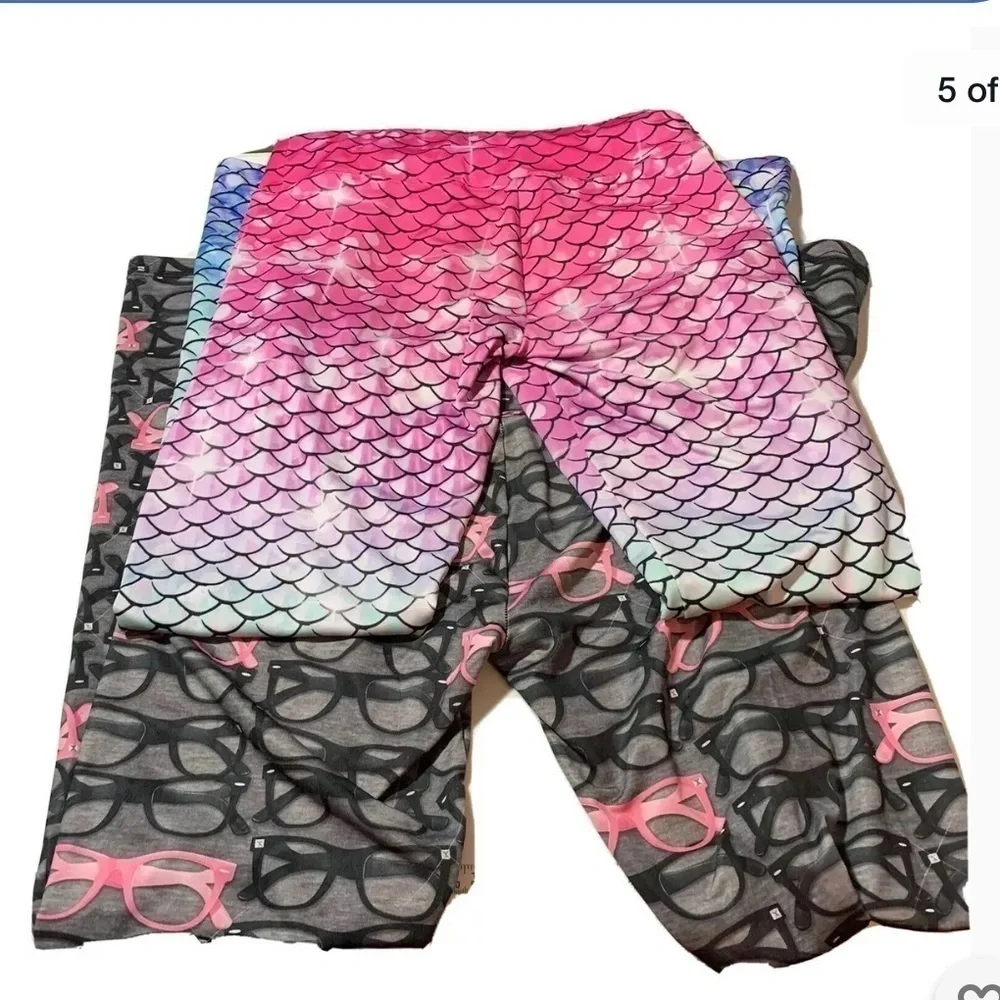 Justice Girls Leggings 14/16 Sunglasses Mermaid